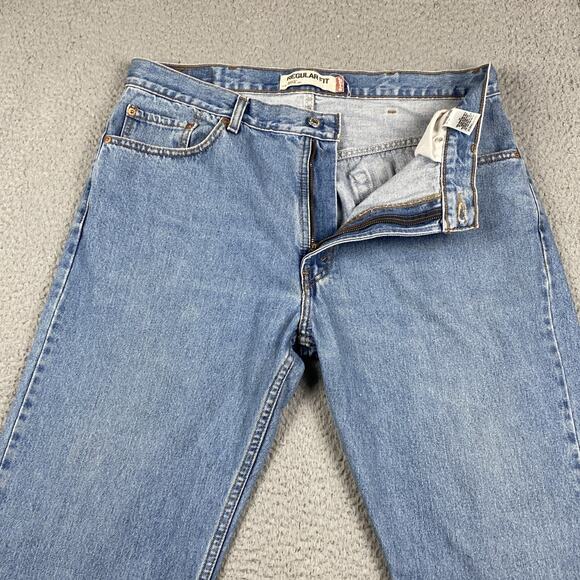 VTG Levi's regular Straight Fit Jeans Men's 38x32 Measured (36x28) Medium Wash - Picture 2 of 11